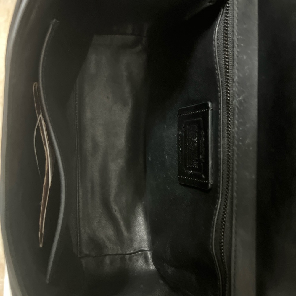 Coach Black Leather Satchel with Silver-Tone Hardware - Picture 9 of 14
